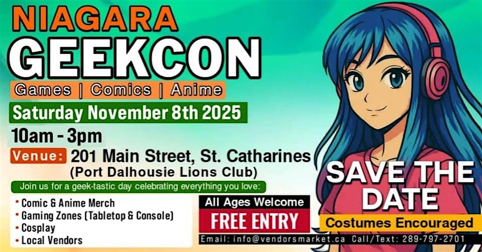 Niagara Geek Con November 8
